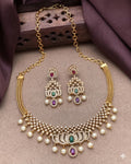 PREMIUM QUALITY MATTE FINISH AD STONE NECKLACE WITH EARRING  2